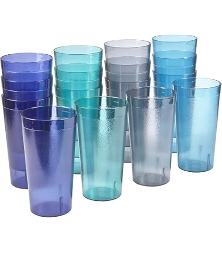 Amazon.com | Colorful Stackable Acrylic Tumblers - Set of 8: Plastic Wine  Glass: Tumblers & Water Glasses