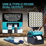FYJUL Cordless LED Work Light for Makita 18V LXT Battery 48W 5400LM view 3