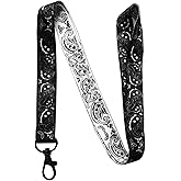 EASTEX Bandana Paisley Badge Lanyard Keychain - Bohemian Lanyards for Keys ID Card - Neck Lanyard for Men Women Teacher Gift