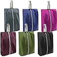 BeeGreen Shoe Organizer 6pcs Travel Gifts Shoe Bags For Travel with Zipper Closure, Flower Design Shoe Storage Organizer with Handle Travel Bags For Men and Women, Portable Nylon Multicolor