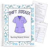 Nurse Report Sheet Notebook, Nursing Notebook with 80 Nursing Report Sheets | Nursing Clinical Essentials, Student Nurse Essentials, Notebooks for Nursing School (Full-Page Edition) - 8.5”x11”