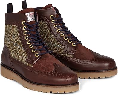 Amazon フレッドペリー Fred Perry B52 ノースゲート ハリスツイード レースアップブーツ Us10 28cm Fred Perry フレッドペリー ブーツ
