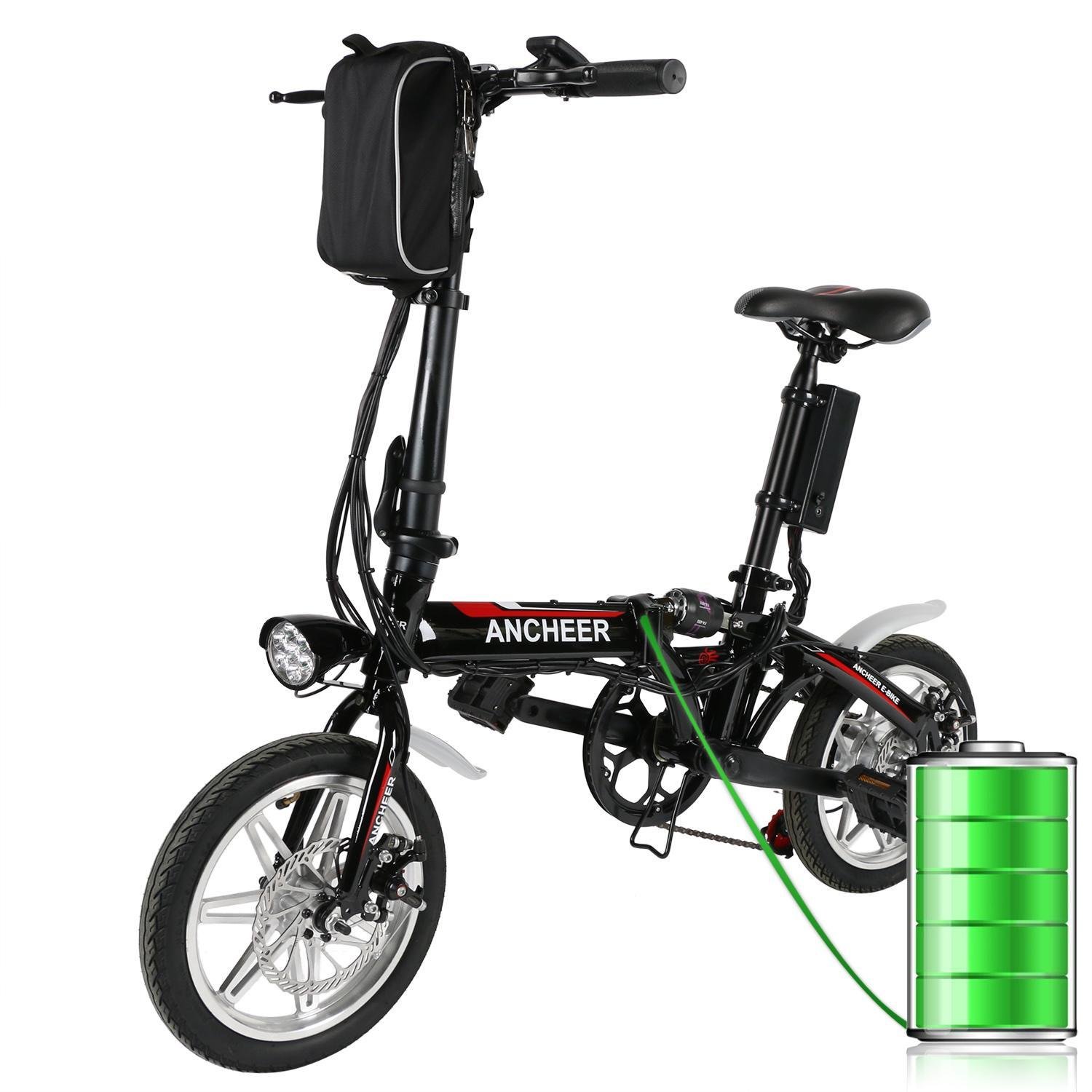 Bicicleta Plegable Electrica de Paseo Ciudad con Batería V W Ruedas