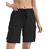 Arunlluta 7" Hiking Shorts Women Quick Dry Cargo Shorts for Women Lightweight Womens Golf Shorts Stretchy Athletic Summer