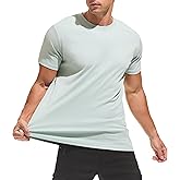 JEEGAL Men's Heavyweight T-Shirts 220GSM,Cotton t Shirt Plain Crew Neck Short Sleeve Tees for Gym Workout & Casual Wear
