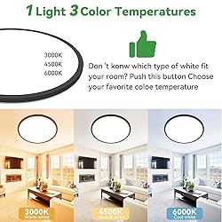 hepside 15.8INCH 2Pack Big Dimmable Flush Mount
