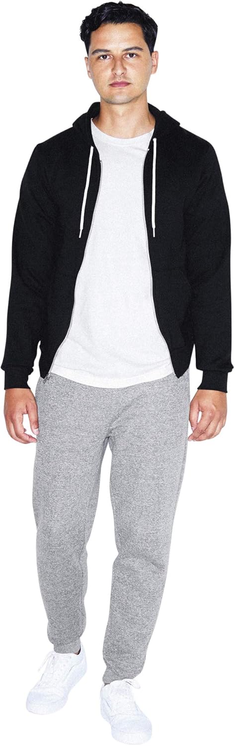 American Apparel Men's Flex Fleece Long Sleeve Zip Hoodie, F497 at  Men’s Clothing store