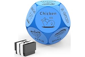 LLYZZ Christmas Stocking Stuffers for Men Women Adults, Date Night Food Dice, Christmas White Elephant Gifts for Adults,Gag Gifts,Anniversary Birthday Gifts for Men Women,Valentine's Day for Him Her (Blue)