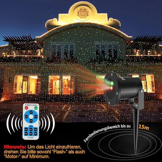 Weihnachten Projektorlampe Holloween, Projektion Lichter Sternen