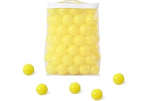 GUESVOT Ball Pit Balls for Kids, Plastic Refill 2.2 Inch Balls, 100 Pack, Bright Colors, Phthalate and BPA Free, Includes a Reusable Storage Bag with Zipper