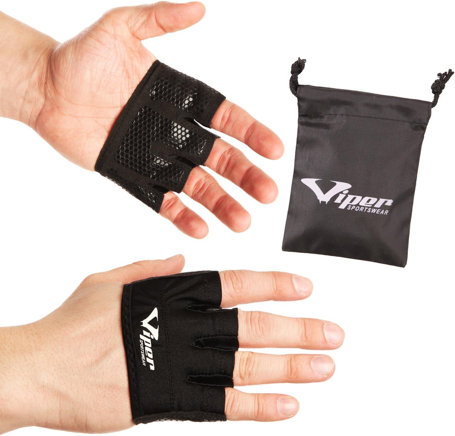 ViperSportsWear Crossfit Gloves Fingerless Hand Grips - Gym, Weight Lifting, Fitness, Bar Pull Up, Rowing, Kettlebell, Gymnastics, Cross Training, Dumbbells, Barbell, Deadlift, Cycling, Workout