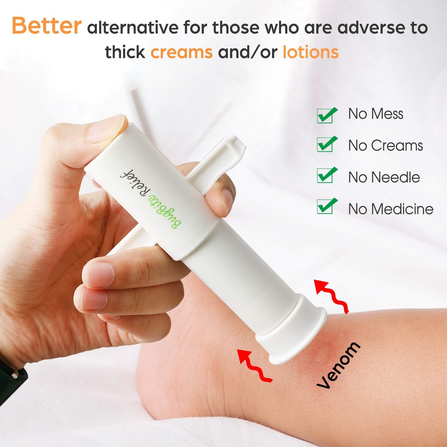 Nano shield 3 Pack Instant Pain Relief Tool, Sting & Bite Venom Extractor, Bite Relief Suction, Venom Remover, In'sect Bite Relief for Hiking Grilling Outdoors, White: Health & Personal Care