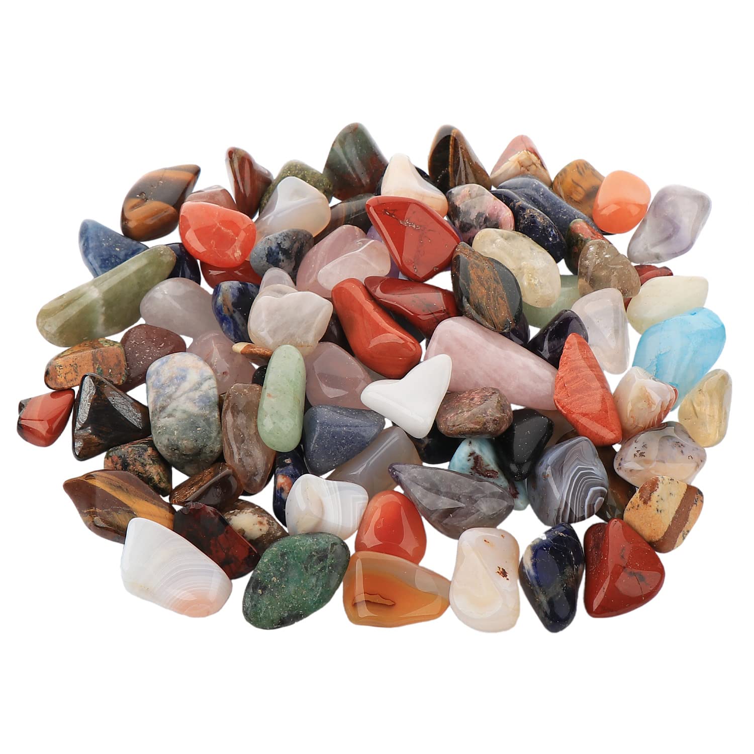 NKlaus 500g Africa Mix Tumbled Stones Hand Gemstones 20-40mm Massage Stones Healing Stones Gemstone Beads Natural Shape 12954