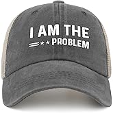 i am The Problem Trucker Hat Men Vintage Mesh Trucker Hats for Summer