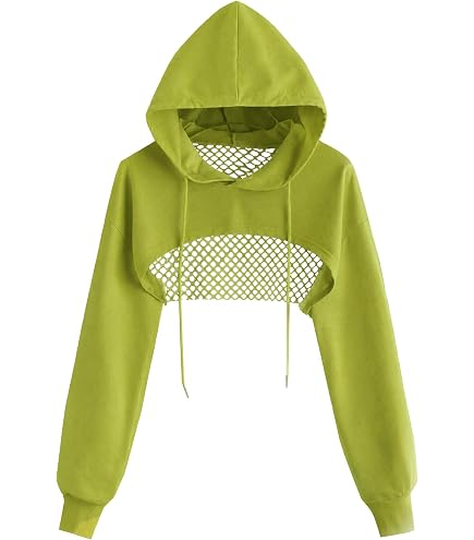 Dynict Womens Y2K Sexy Mesh Back Hoodies Sparkly Crystal See