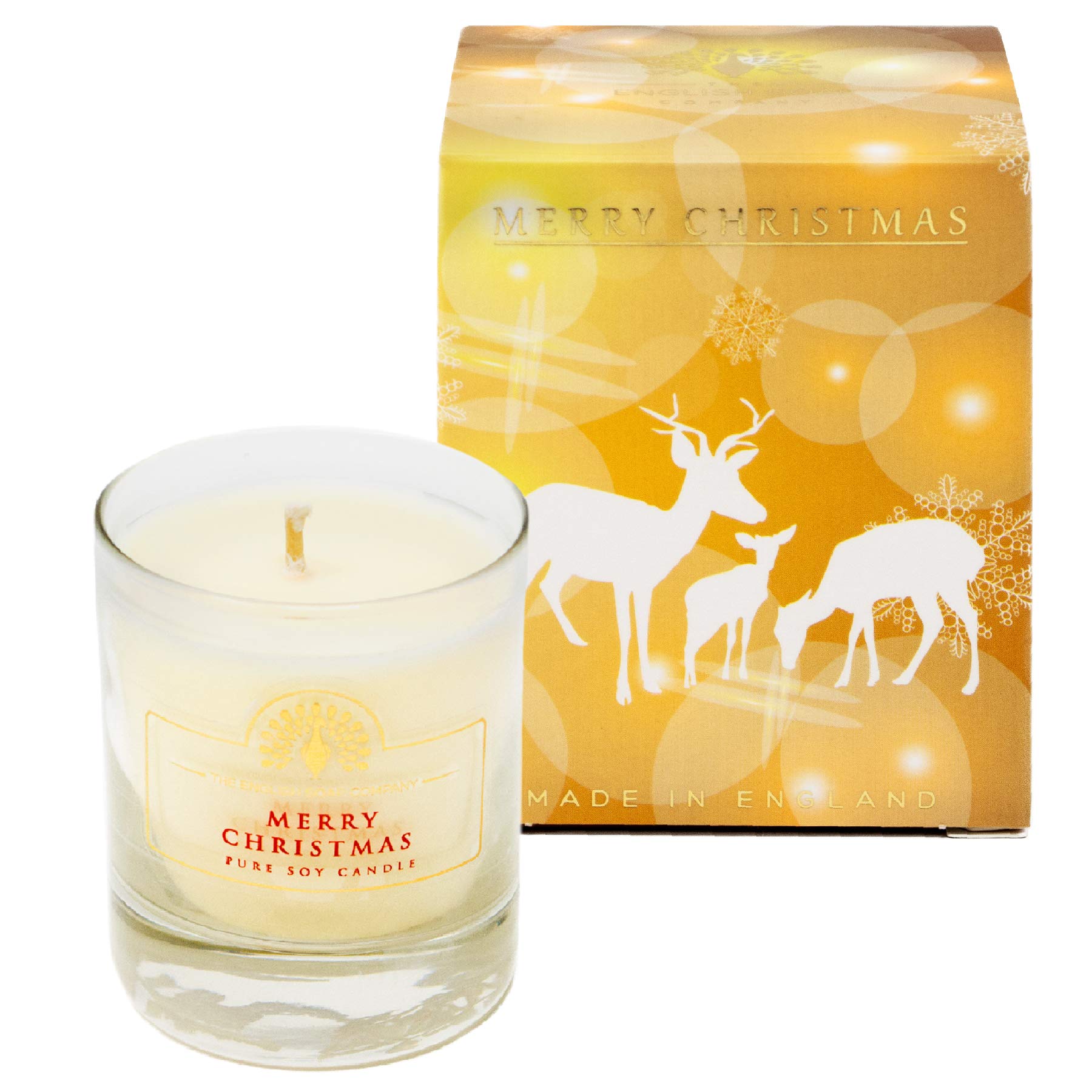 The English Soap Company Reindeer Soy Wax Christmas Candle 170mls
