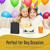 Thepaperbagstore 10 Black Small Paper Party Bags With Handles 18x22x8cm view 7