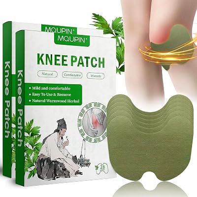 MQUPIN Knee Pain Relief Patch 56 Patches Natural Herbal Wormwood