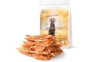 Pawmate Dog Treats Chicken Jerky Strips for Dogs, Natural Healthy Dog Jekry with Taurine, Real Chicken Twists High Protain Low Fat, Training Rewards Treats for Small Medium Large Dogs 10.6 oz