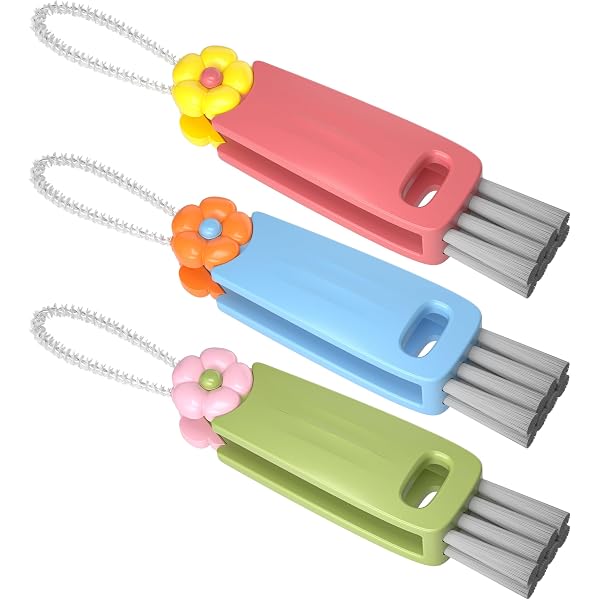 3 Pièces Brosse De Nettoyage 3 En 1 - Pour Tasses, Bouteilles, Claviers