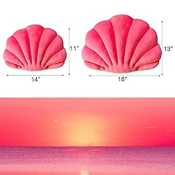 YRXRUS Seashell Pillow, Peach Pink Shell Shaped