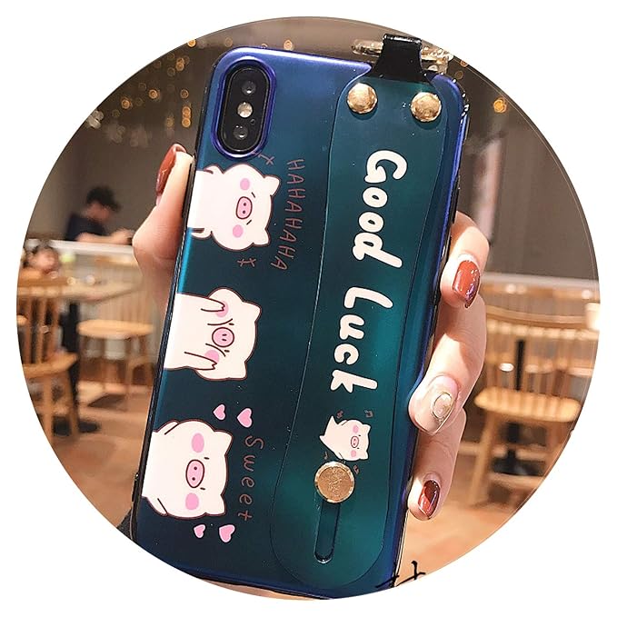 Amazon Co Jp かわいい携帯ケースかわいい豚リストバンドiphone適用x