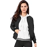 Allegra K Women's Quilted Zip Up Raglan Long Sleeve Bomber Jacket