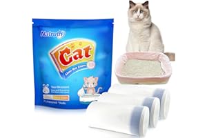 NATRUTH 21 Count XL Cat Litter Box Liners, Cat Litter Bag with Drawstrings, Cat Tray Liners Large & Scratch Resistant & Leak Proof, Cat Litter Box liners for Most Litter Box, 91.5 x 45 cm/36 x 18 In