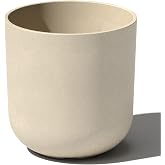 Veradek Mason Series Lima Planter - Large Round Outdoor Planter | Made From a Durable Plastic-Stone Composite With Pre-Drilled Drainage Holes. Modern Porch/Patio D&eacute;cor