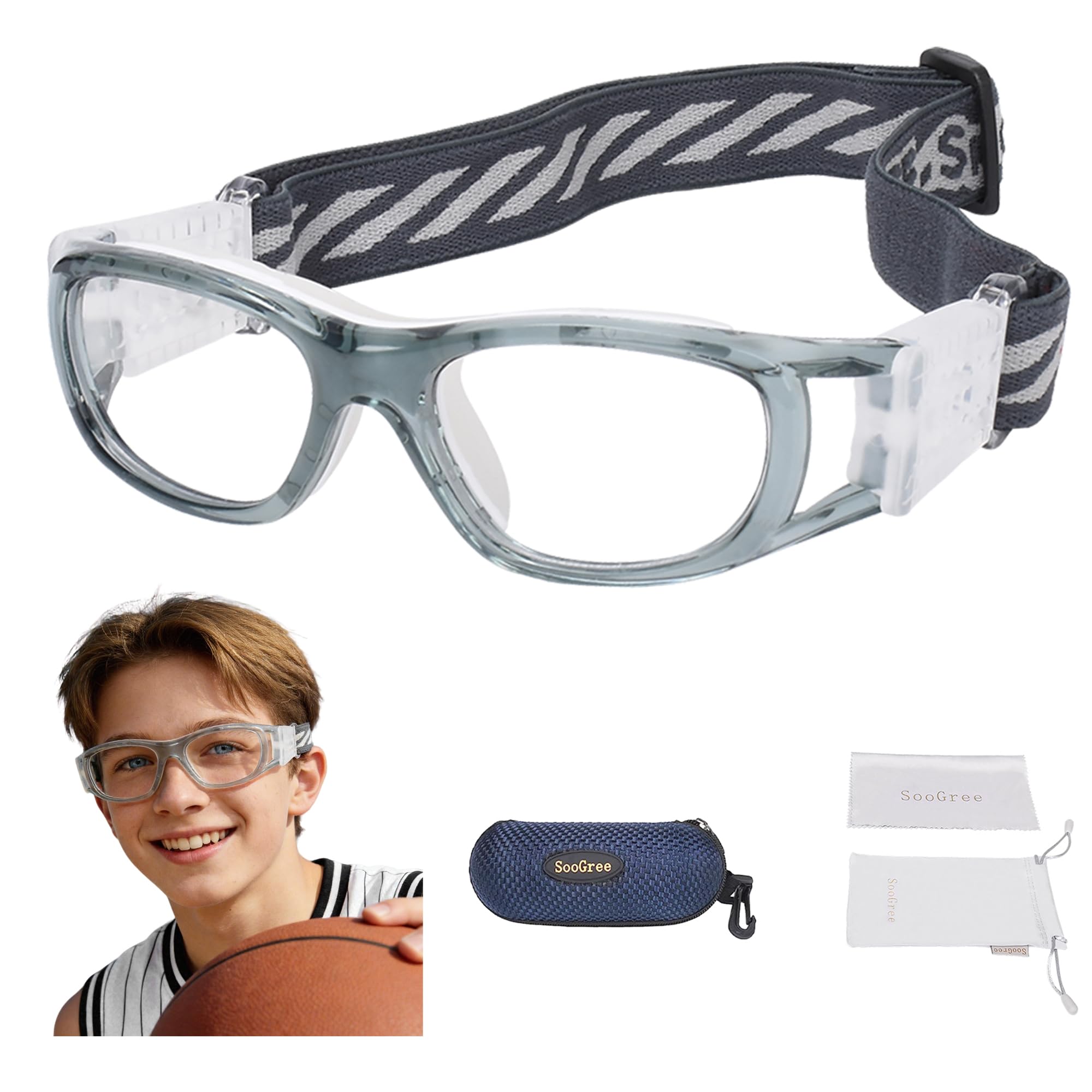 Photo 1 of ''N/A'' SooGree kids Basketball Soccer Football Sports Training Glasses Protective Eyewear Goggles Anti Fog Lens for Boys Girls Youth Safety Glasses Age 7-12