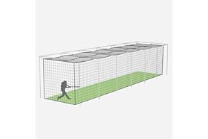 NWS Fortress Baseball Batting Cage Nets | Heavy-Duty HDPP Fully Enclosed Baseball & Softball Cage Netting [14 Sizes & 3 Grade Options] – NET ONLY