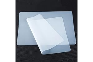PABUSIOR Clear Silicone Mat for Countertop: 11.8 x 15.7 Inch Non-Slip Non Stick Baking Mats for Pastry Rolling Dough Crafts -
