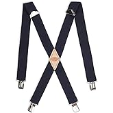 Dickies Men’s 1-1/4" Solid Straight Clip Suspender – Adjustable Fit, Heavy-Duty Clips