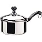 Farberware Classic Stainless Steel Sauce Pan/Saucepan with Lid, 1 Quart, Silver,50000