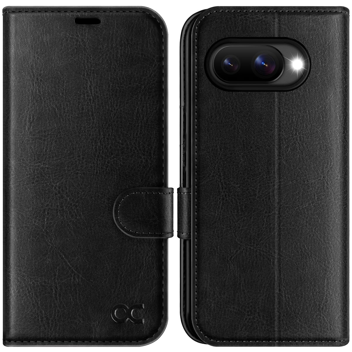 OCASE Hüllel für Google Pixel 10A Premium PU Leder Schwarz