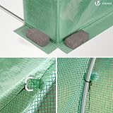 VOUNOT Polytunnel Greenhouse 4x3x2m 12m² Steel Frame Walk In view 7