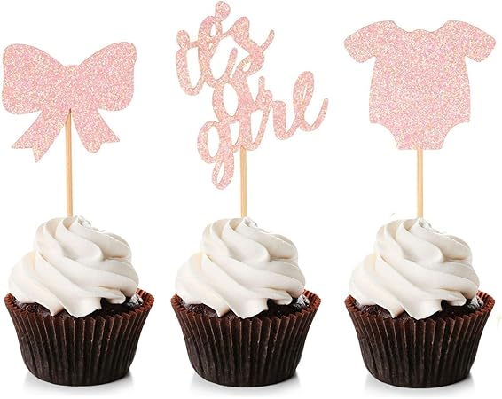 it's a girl cupcake picks