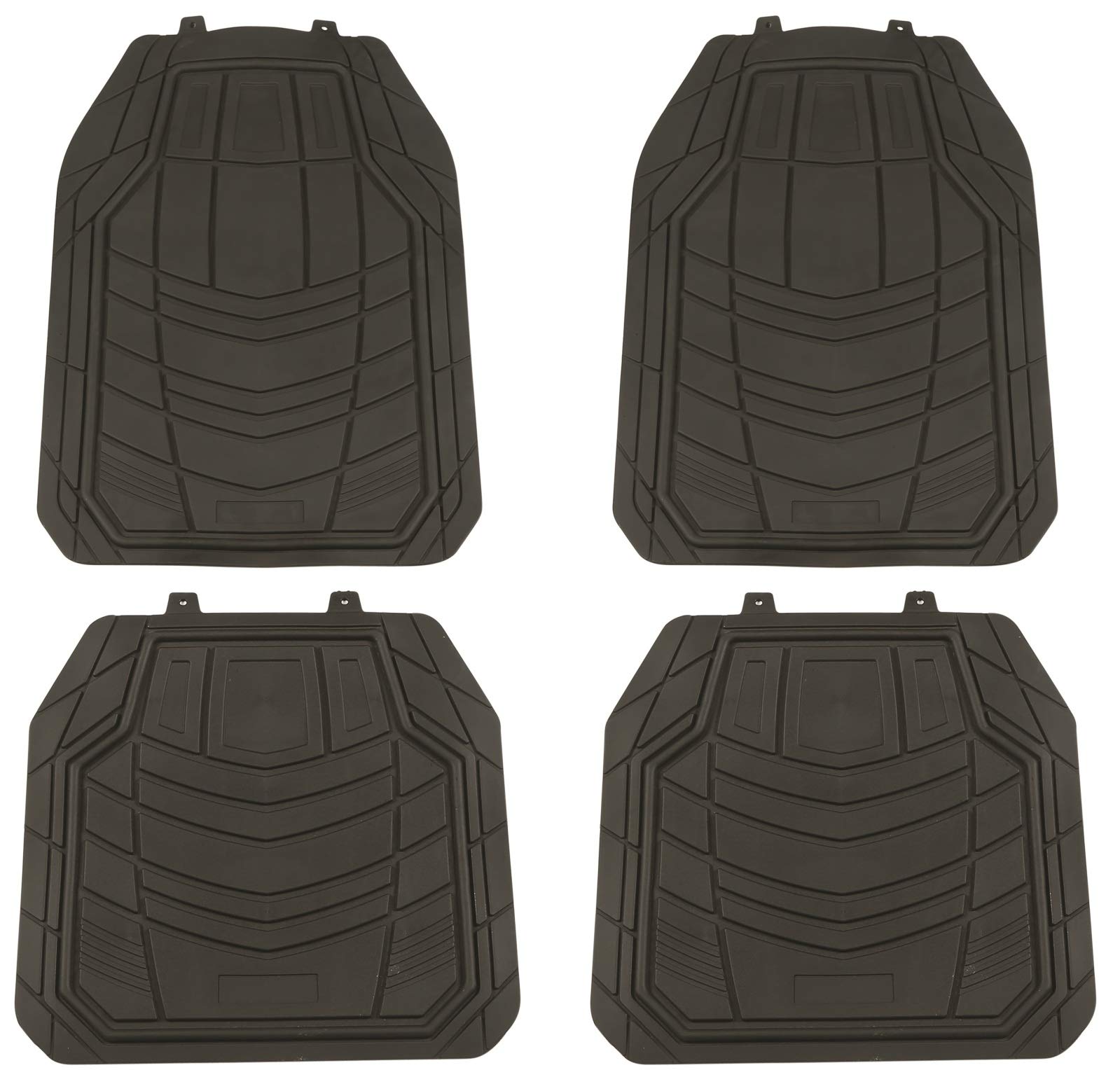 Shield Autocare TRO4PC-MT Trojan 4 Piece Universal for Any Car Flooring Rubber Mat Set Universal