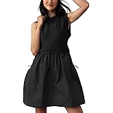 Majdan Womens Sleeveless Sweatshirt Dresses Pullover Mini Dress with Pockets