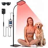 WOTIME Red Light Therapy for Body, 660nm Red &amp; 850nm Near Infrared Light | Therapy Lamp Device for Face Knee Skin Care,Free Standing Height Adjustable,Optional Power &amp; Auto Timing 10/20/30/45Min