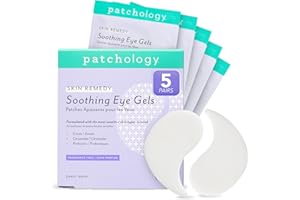 Patchology Skin Remedy Soothing Eye Gels – Ultra-Soft Hydrogel Undereye Masks with Ectoin, Ceramides & Botanical Blend – Hydrate, Revive & Refresh Puffy & Tired Eyes – For All Skin Types (5 Pack)