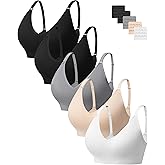 HBselect Wireless Bras for Women No Underwire, Women Comfortable Bras Seamless Padded Bras Everyday Sports Tshirt Bra