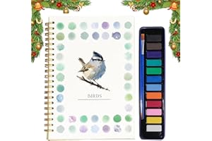 Watercolor Workbooks with 12 Illustractions, Watercolor Coloring Book for Beginner Friendly Animals Painting Kit, Arts Crafts
