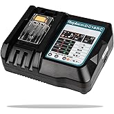 DC18RC 18 Volt 3.0A Rapid Li-ion Charger Replacement Compatible with Makita 18V Battery Charger DC18RD DC18RA DC18SD DC18SE and 18V Lithium-Ion Battery BL1815 BL1830 BL1840 BL1850 BL1430