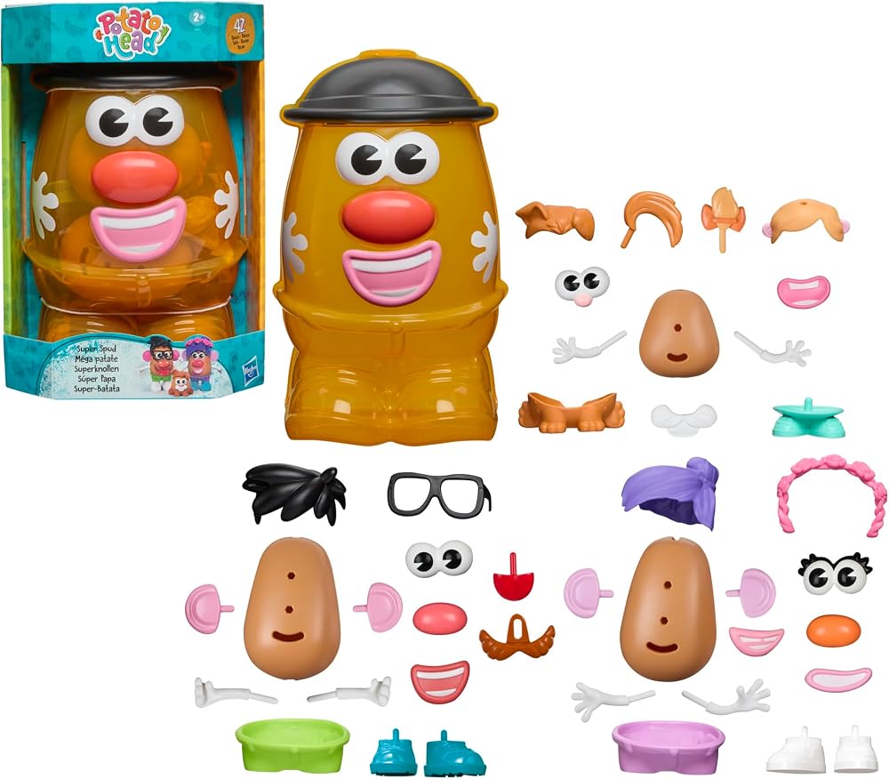Mr. Potato Head Potato Head Super Spud Playset – 2 Large Bodies, 38 Pieces
