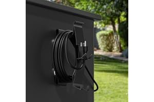 All-Metal Magnetic Power Cord Organizer with Strong Magnet, Coinicxcel Cable Holder for Most Wood Pellet Grill Smoker with Open Plug Slot & Hook, Suit for Traeger Grill Accessories, BBQ Accessories