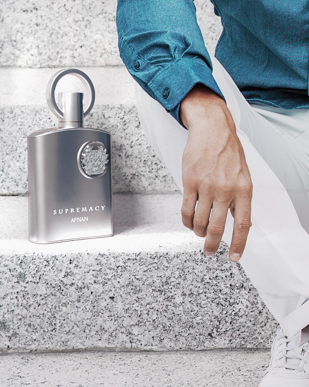 Afnan Supremacy Silver Eau de Parfum for Men, 3.4 Fl. Oz