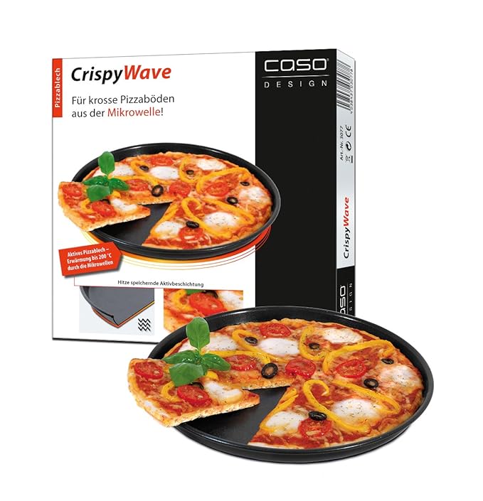 Caso CrispyWave - Bandeja de pizza para microondas, 24 cm: Amazon ...