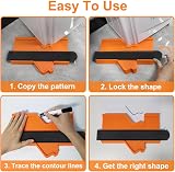 MECHEER Contour Gauge 25cm with Lock, 10 Inch Profile Duplicator Tool view 5