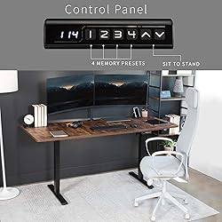VIVO Electric 71 x 30 in Rustic Standing
